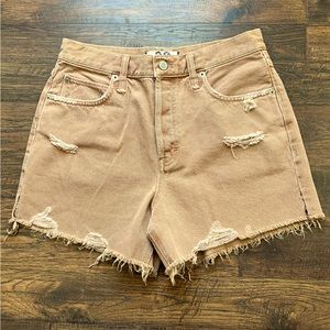 Free People x We the Free - Makai Distressed High Rise Cutoff Denim Shorts